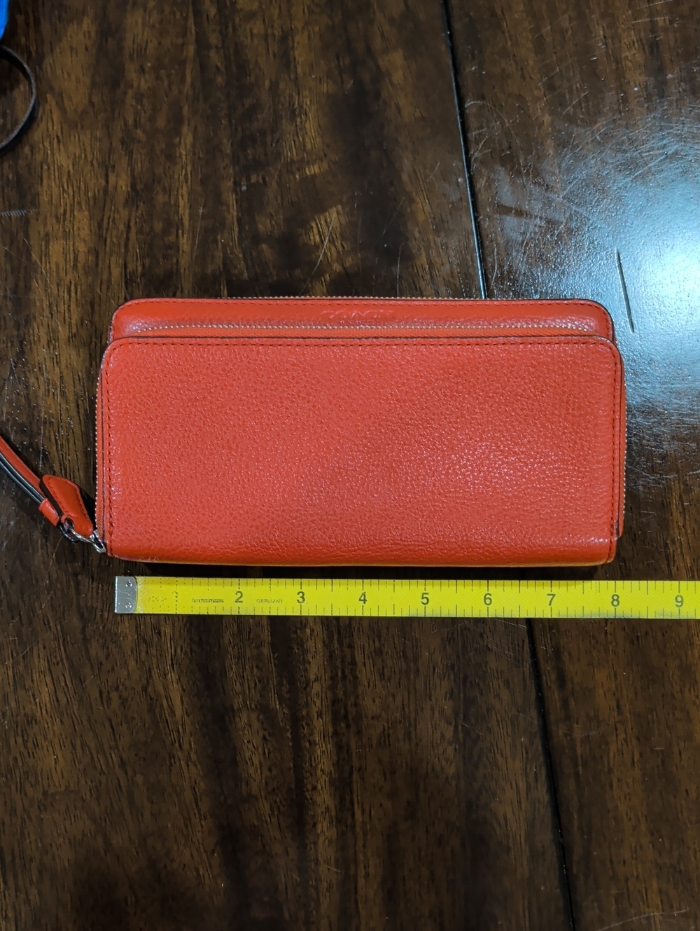 Women's Burnt Orange Leather Zip-Around Wallet